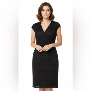 ❤️R & M Richards Black Lace Shutter Dress Black Stunning Dress, 16W